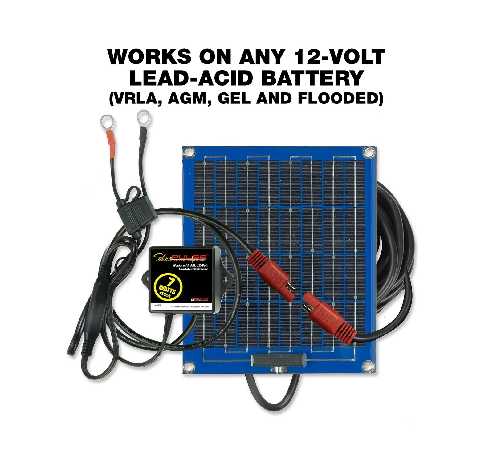 PulseTech SolarPulse 7-Watt Solar Battery Charger Maintainer (SP-7) and XC-EX…