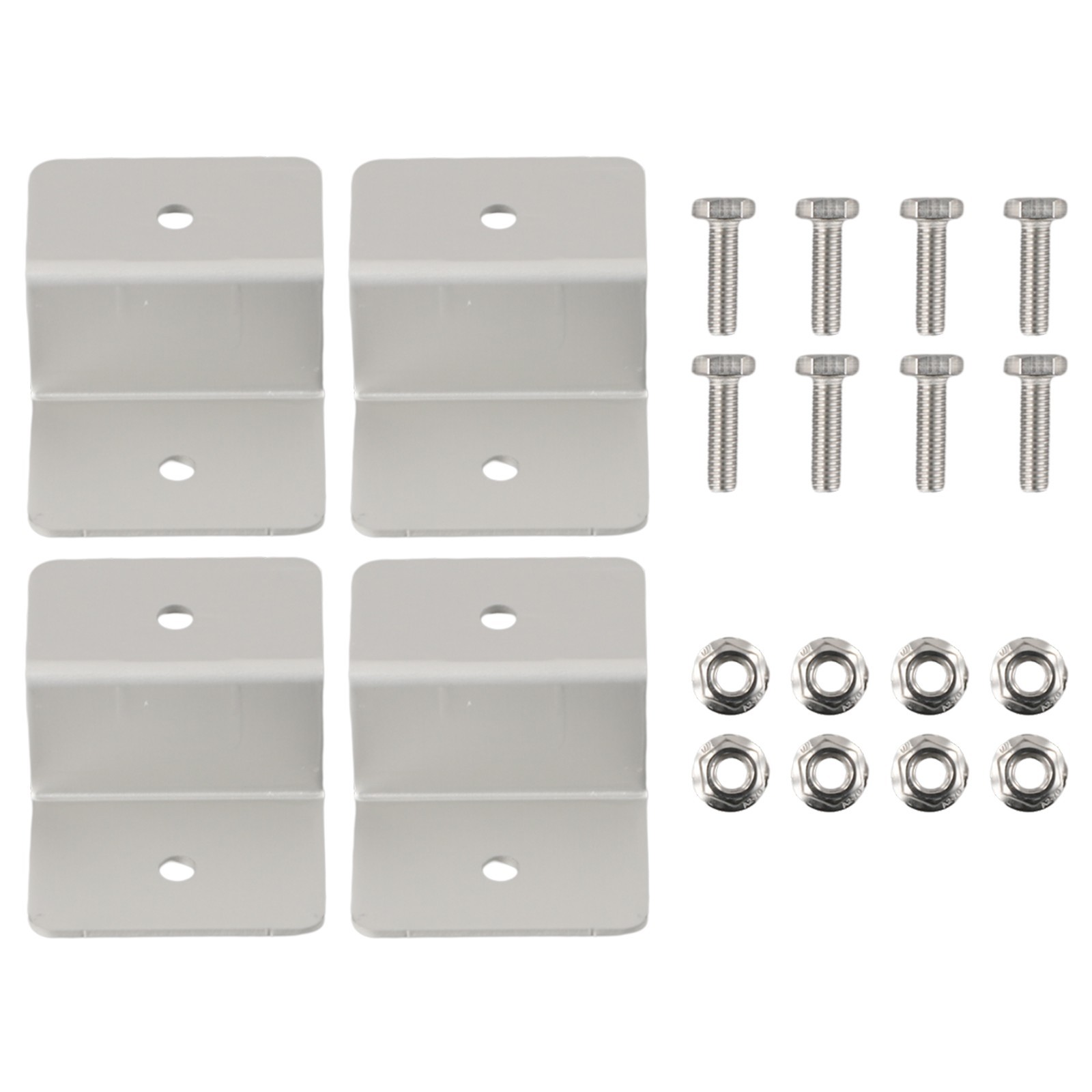 4x Panel Mounting Solar Z-Style Brackets Mounts Aluminum Alloy Battery Energy