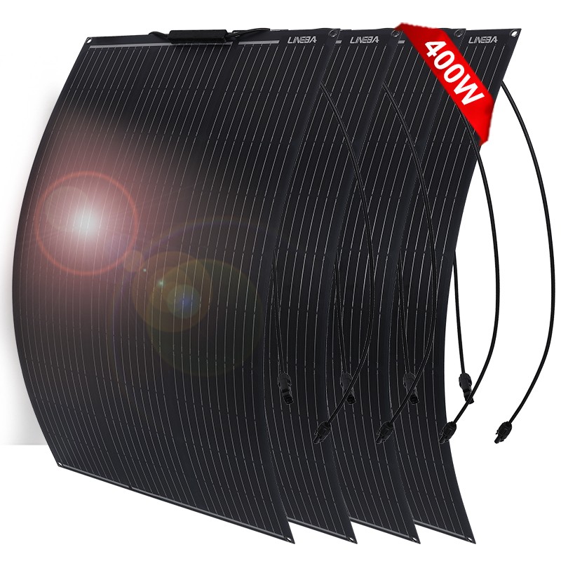 4x100W Watt Flexible Solar Panel Mono 12V Portable Power Camping Home RV Battery
