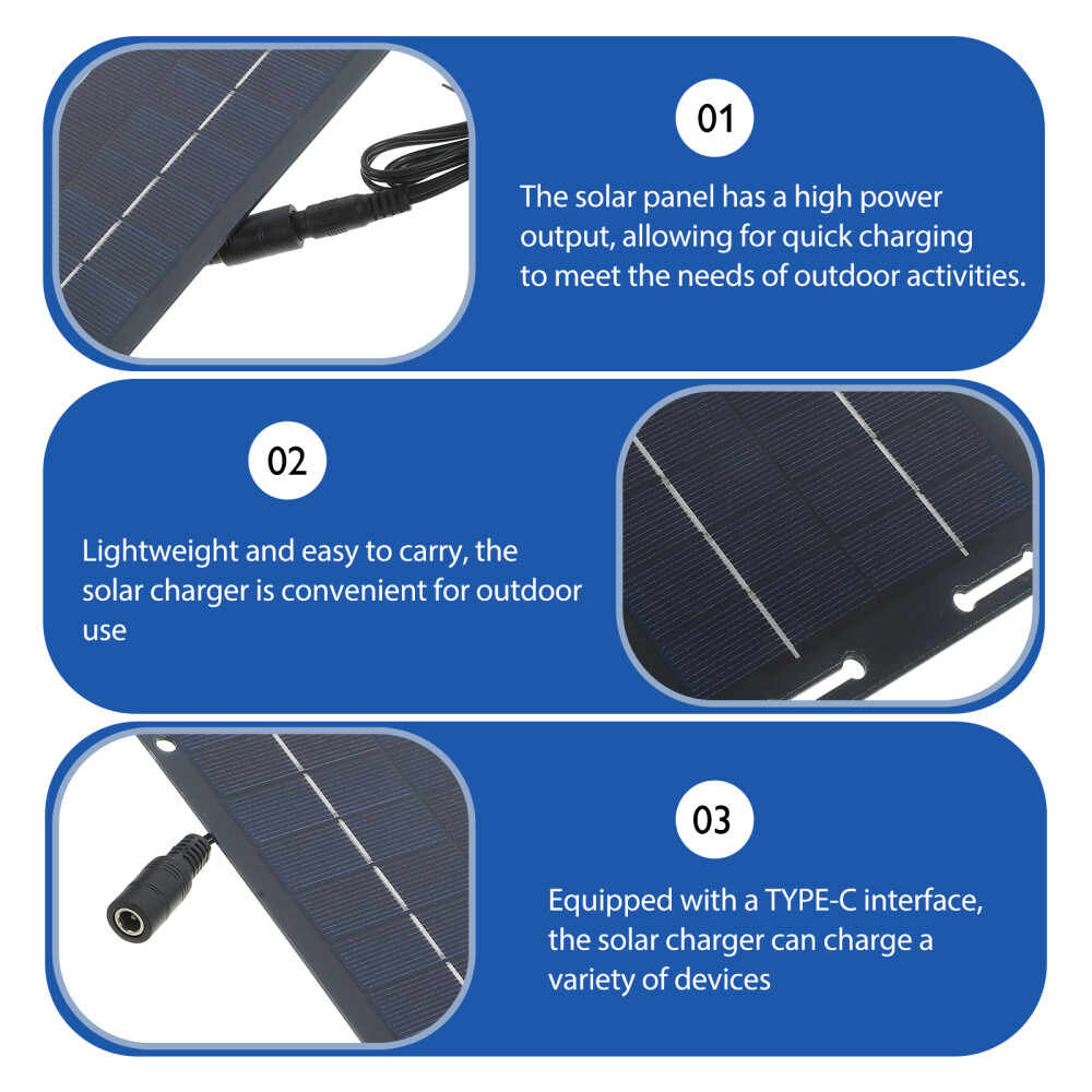 Solar Charger Kit 30W Flexible Solar Panel With TYPE-C Interface