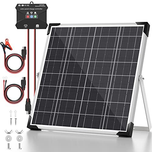 Solar Panel Kit 20W 12V Solar Battery Trickle Charger Maintainer Waterproof S…