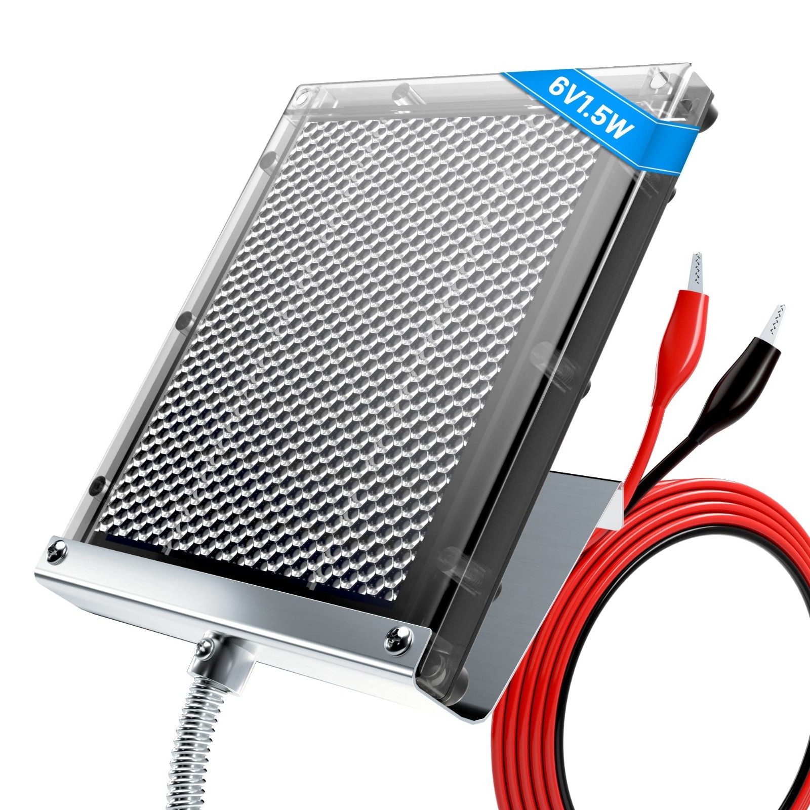 Solar Panel for Deer Feeder 6V 1.5W Waterproof Solar Battery Charger with Mounti