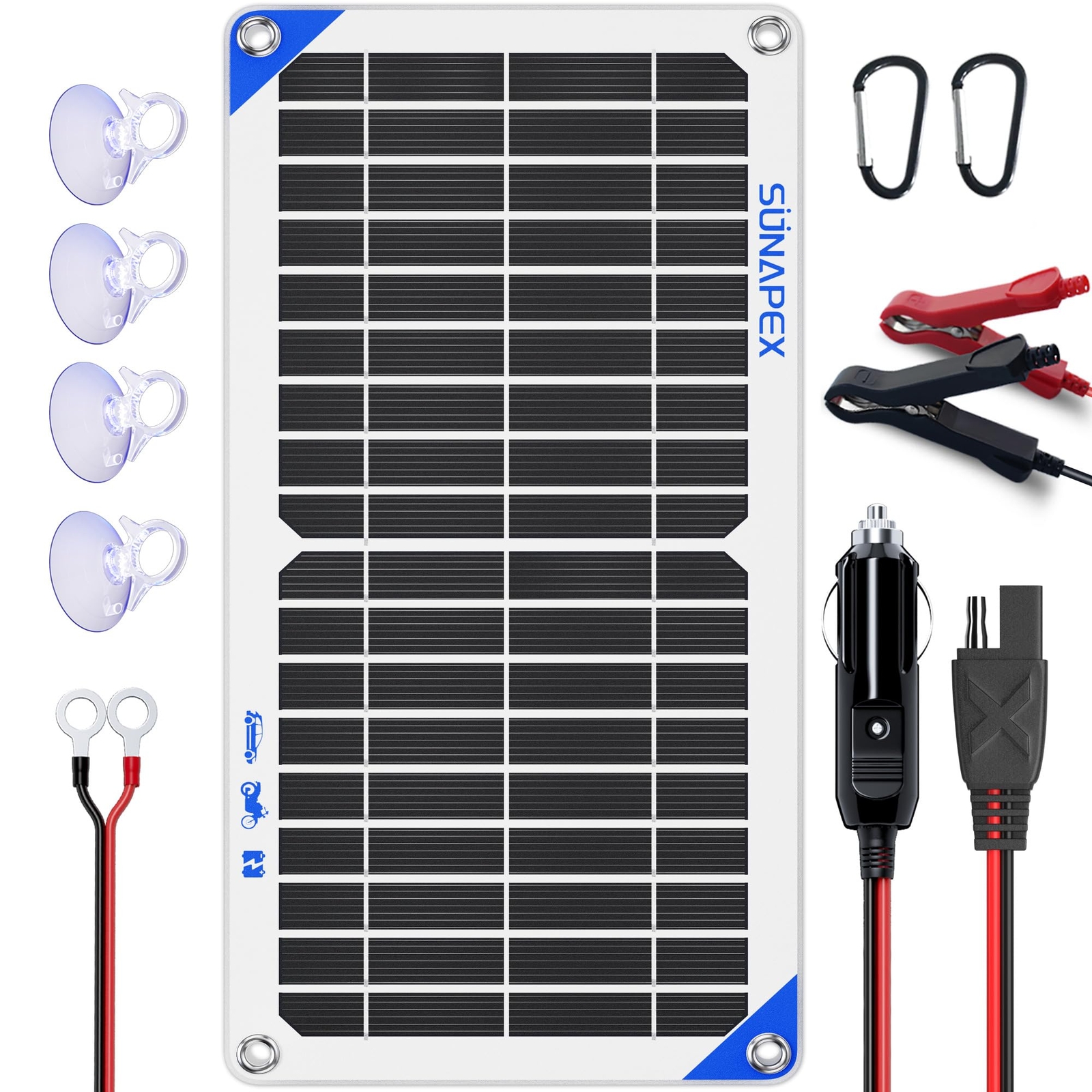 10W 12V Solar Panel Car Battery Charger 12 Volt Waterproof Solar Powered Batt…