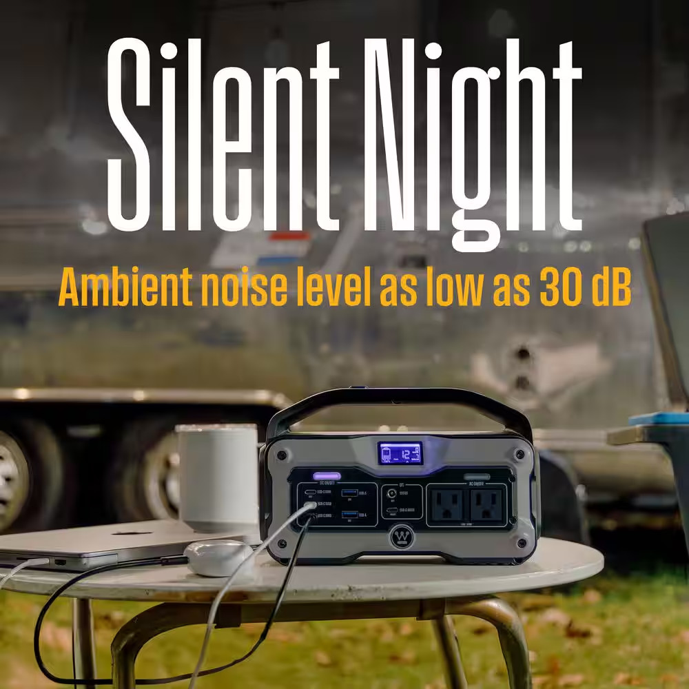 400-Watt Lithium-Ion Portable Power Station with LED Display and Flashlight