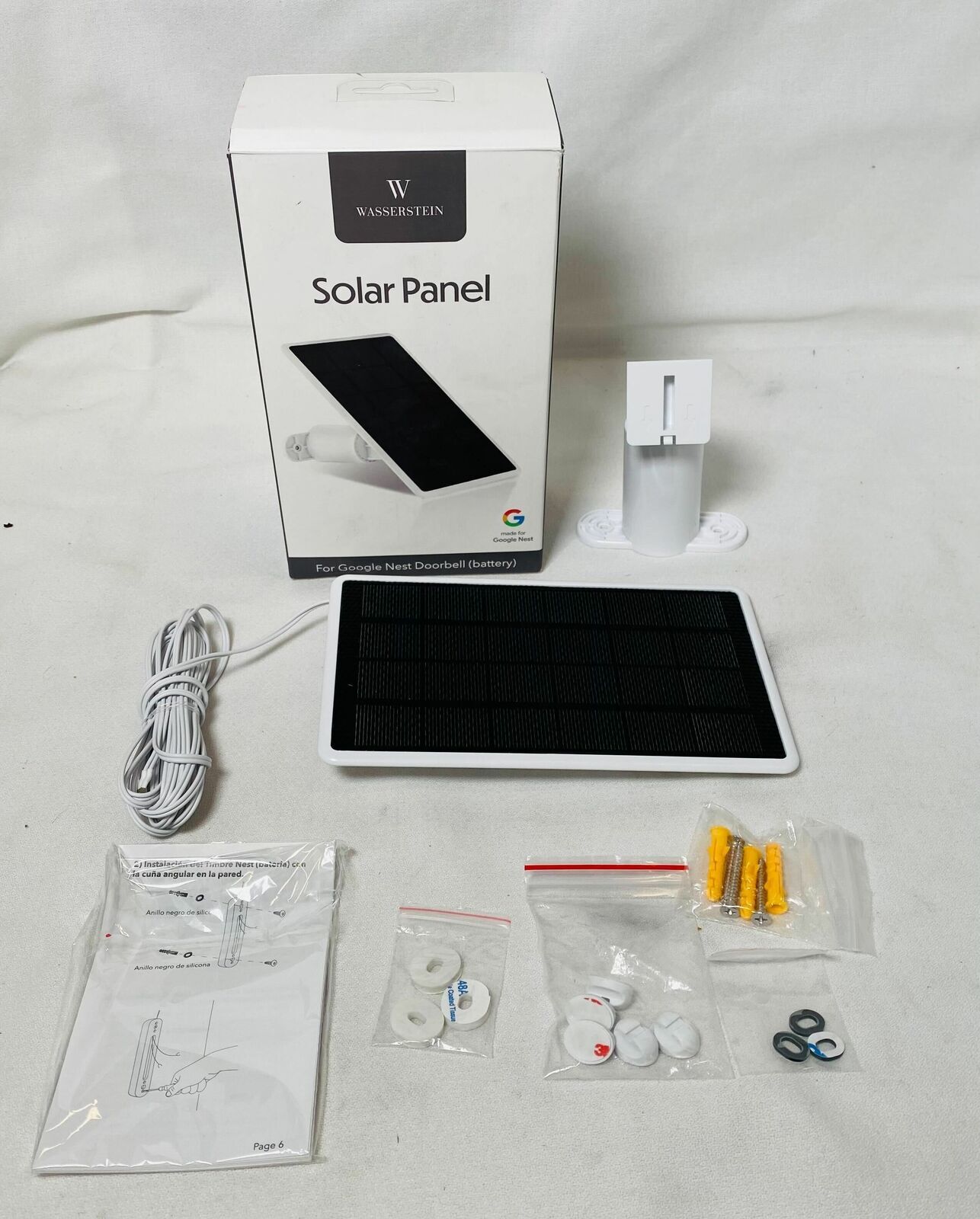 Wasserstein Solar Panel for Google Nest Doorbell (battery) with 1.7W Solar Power