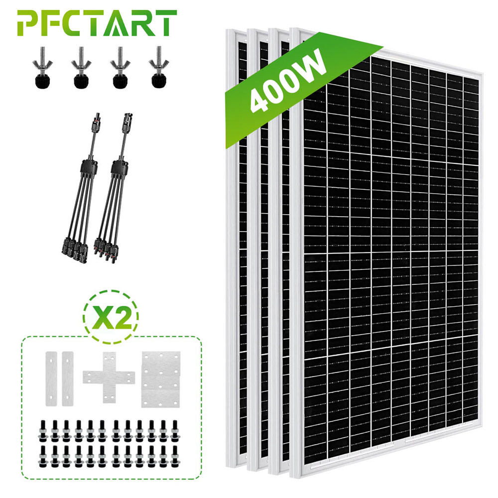 100W 200W 400W 12V Solar Panel Kit Battery Charger Off Grid Home RV Caravan Boat