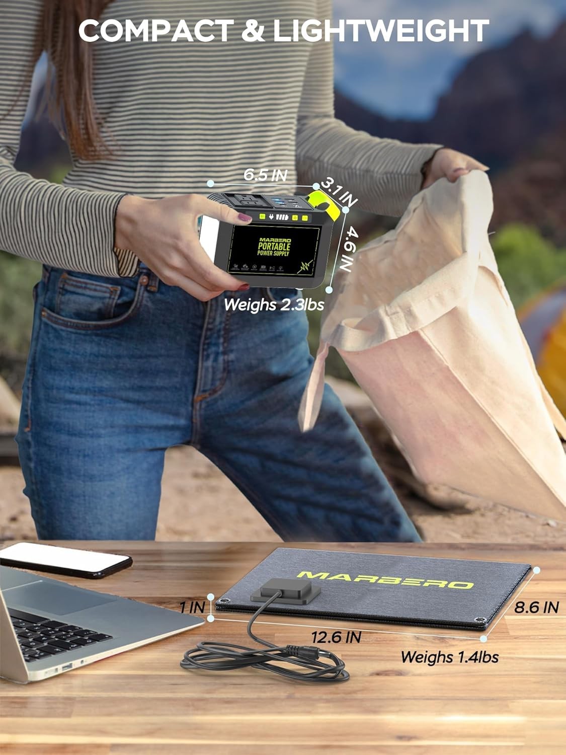 “Takki Portable Power Station 88.8Wh, 120W AC Outlet, Solar Input, for Camping”