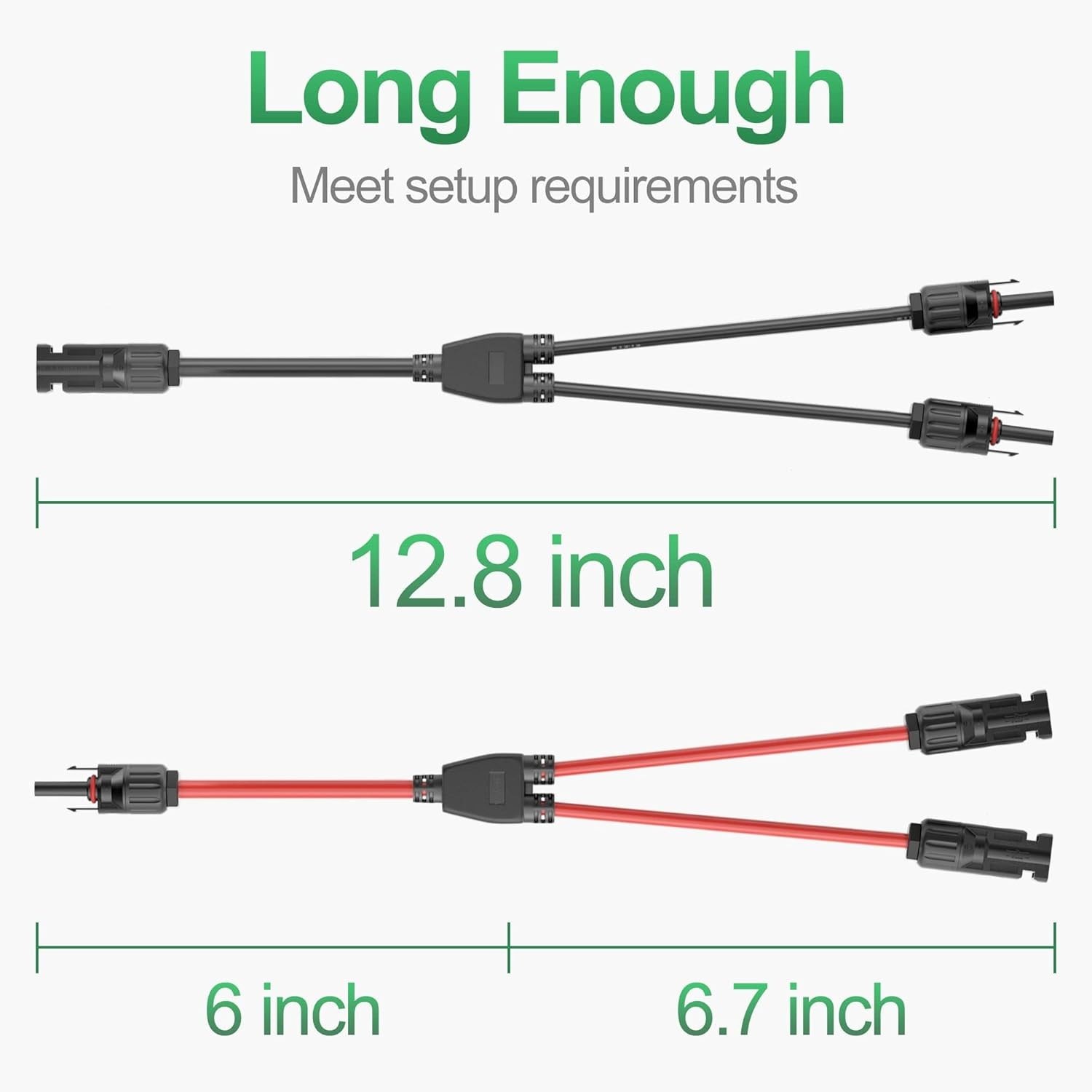 OYMSAE 30A Y-Branch Solar Connectors | Waterproof Parallel Cable Kit for Panels