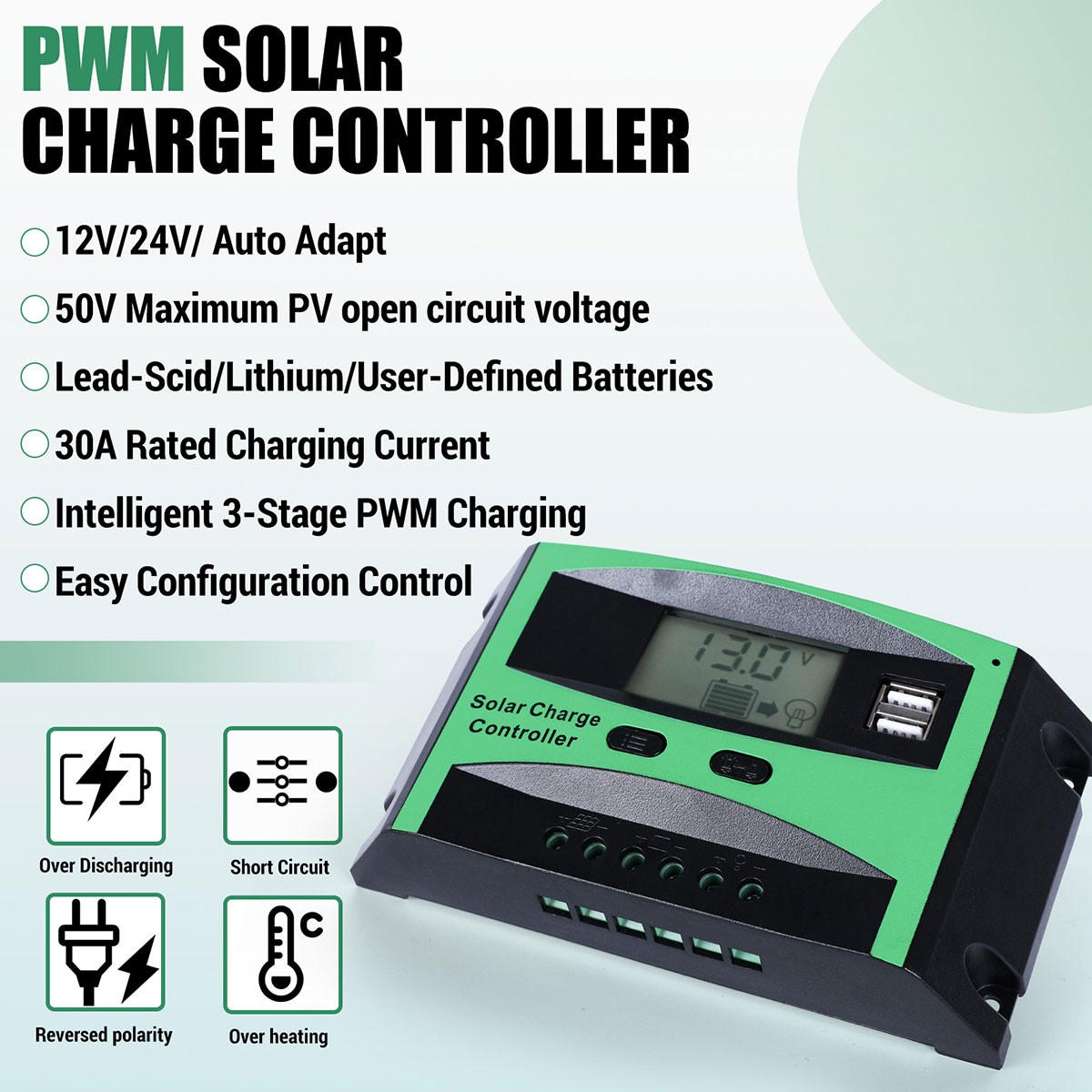 400W 200W Flexible Solar Panel Kit with PWM Charger Controller RVs Caravan Boat