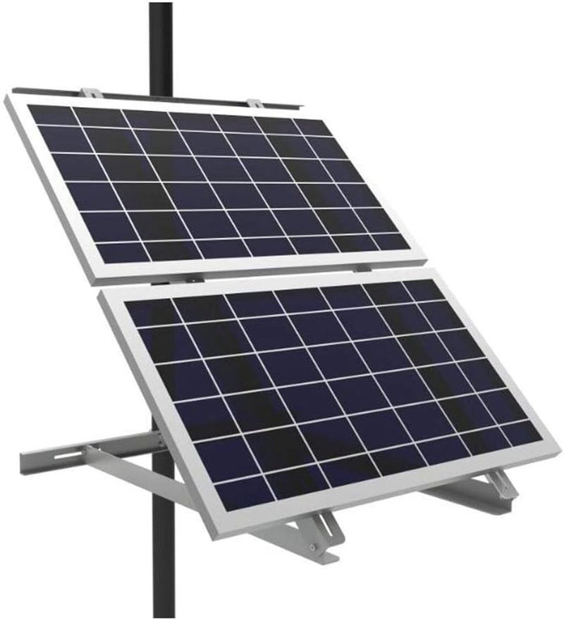 AIMS Power Adjustable Solar Panel Pole Mount Bracket – Fits 2 Panels up to 170 W