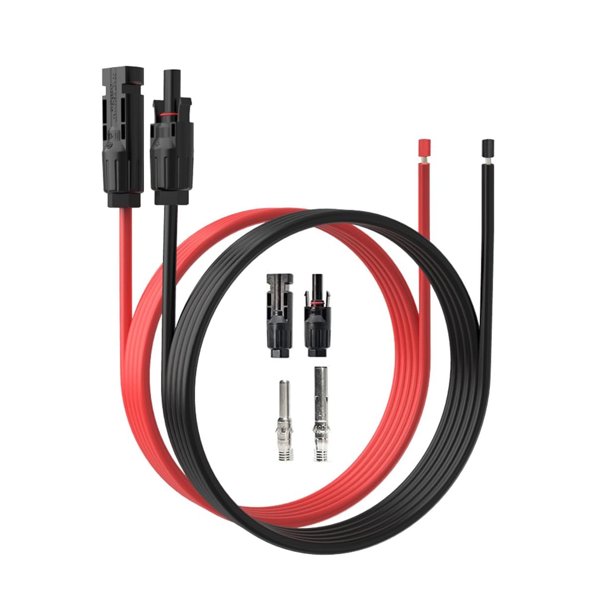 Solar Panel Extension Cable-TUV Listed 1Pair 10AWG 30FT Black and Red with Ma…