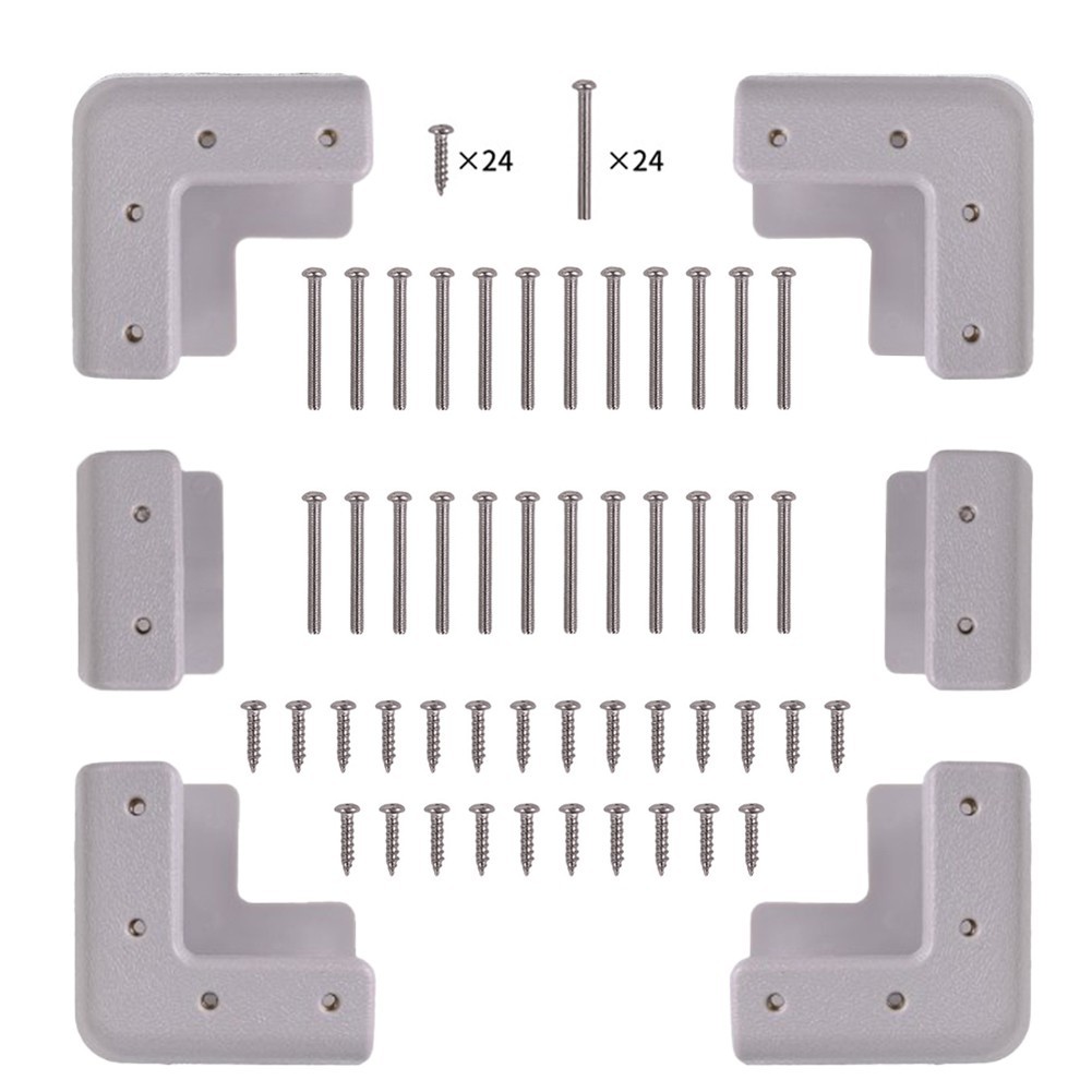 ABS Corner Bracket Kit for Solar Panel Mounting on For RV and Boat Deck