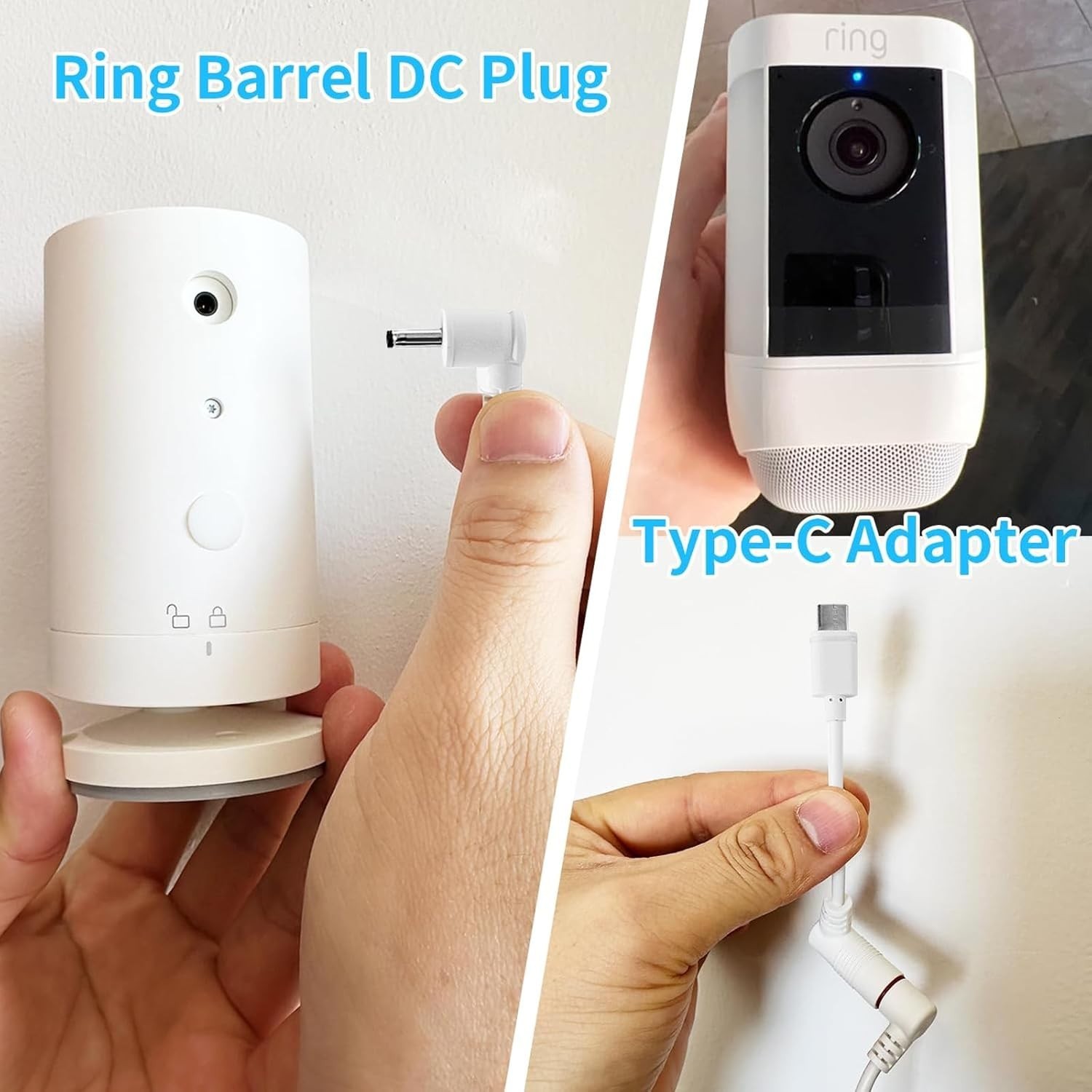 Ring Camera Solar Panel Charger, Fast Charging for Spotlight Plus Pro Battery