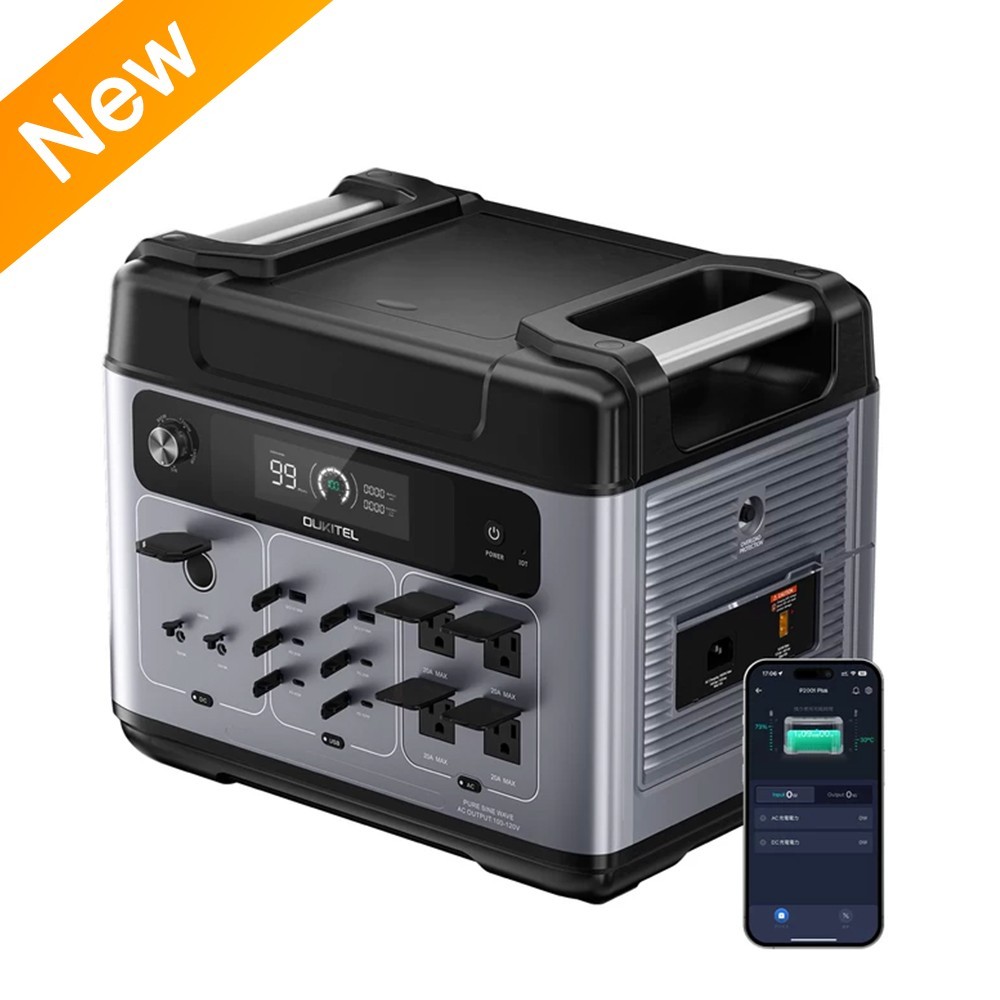 Power Station 2400W/2048Wh Solar Generator Emergency Power for Battery Backup
