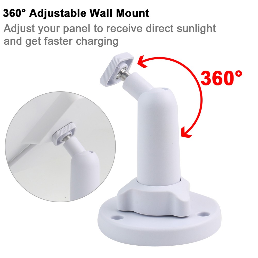 5W Solar Panel Charger for Ring Video Doorbell 4/3/2 Solar Charger w/Power Cable