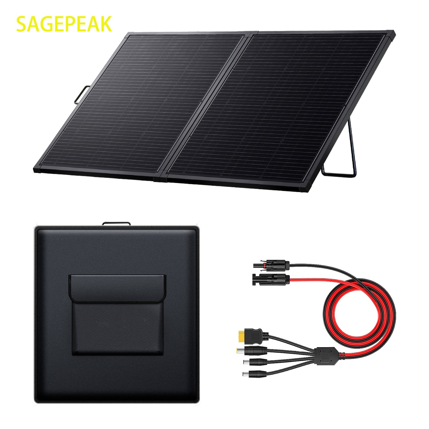 200W Solar Panels Solar Charger Power Supply Portable Mono Adjustable Kickstand