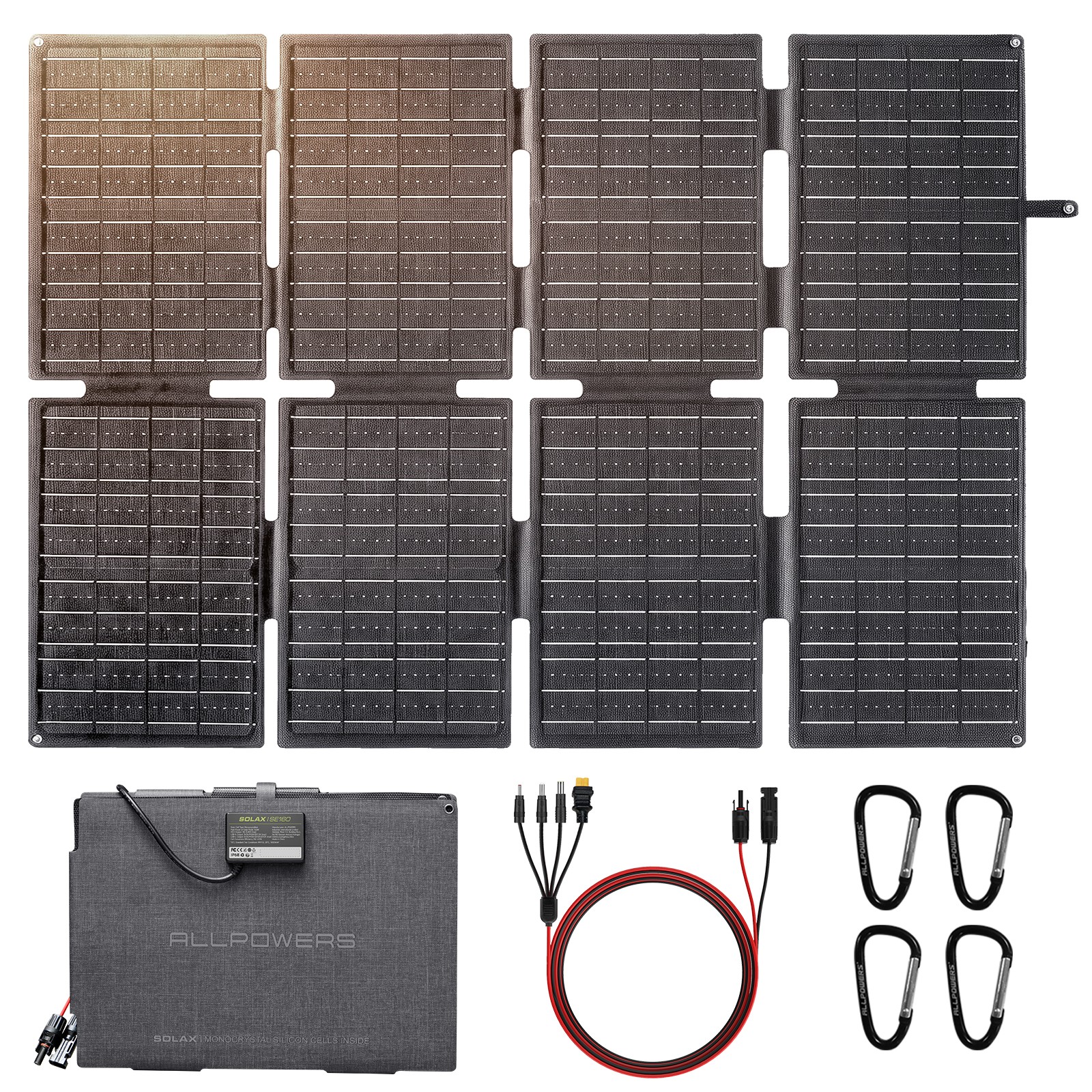 ALLPOWERS SE160 160W Portable Foldable Solar Panel Charger USB Charger for Trip