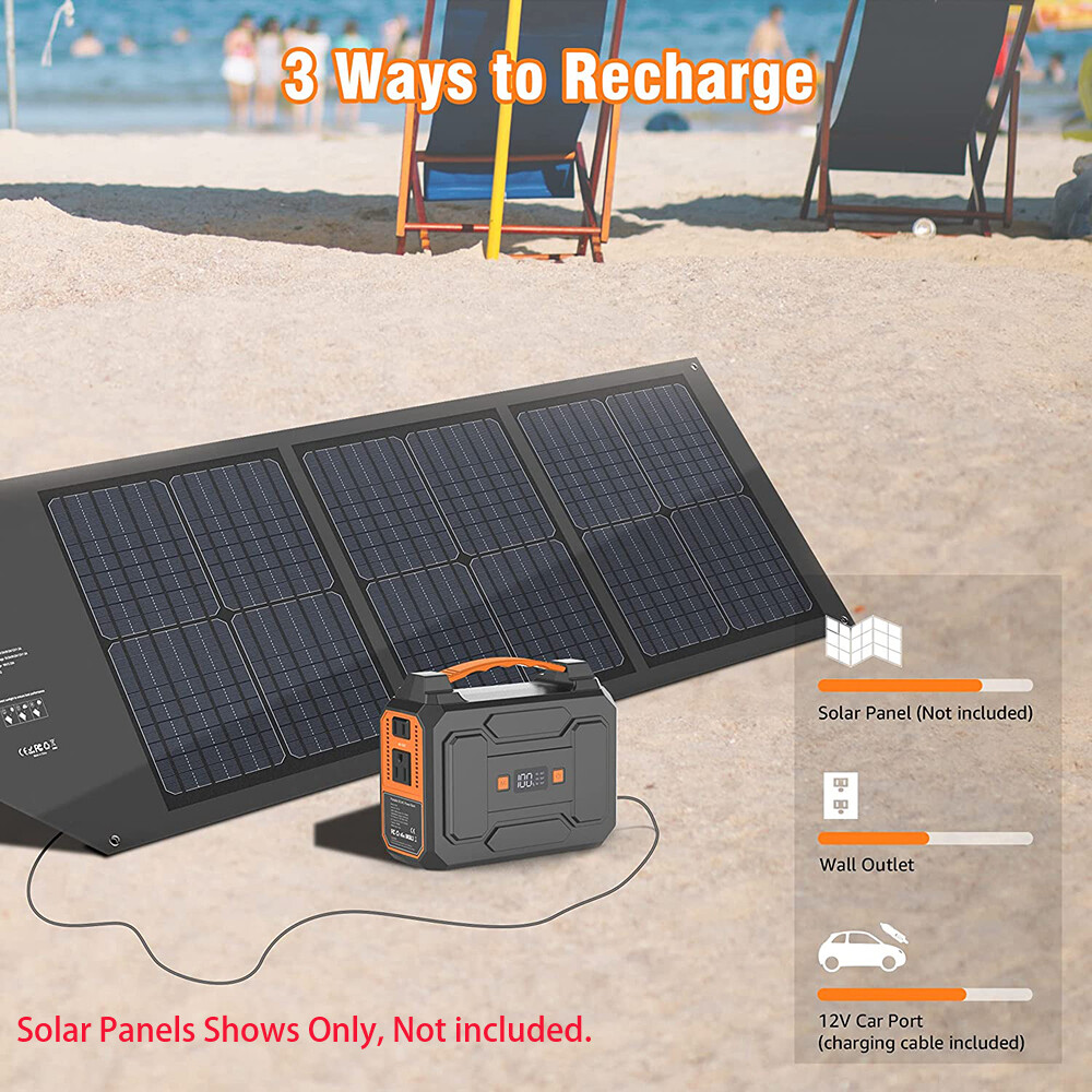 Portable Power Station 146Wh 100W AC USB Battery Charger Camping Solar Generator