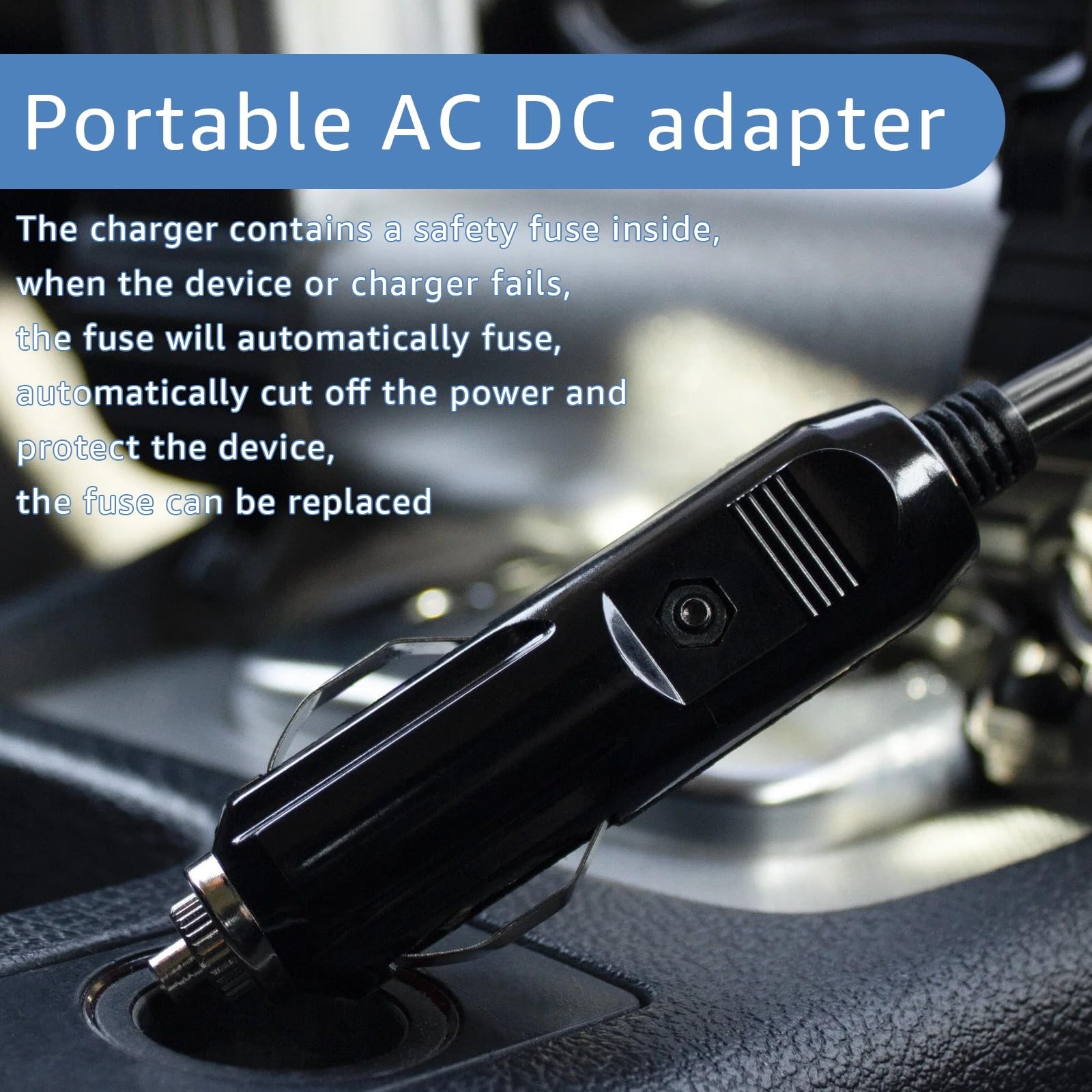 Portable12V/24V car Charger Suitable for Ecoflow Delta/River Bluetti EB55 Anker
