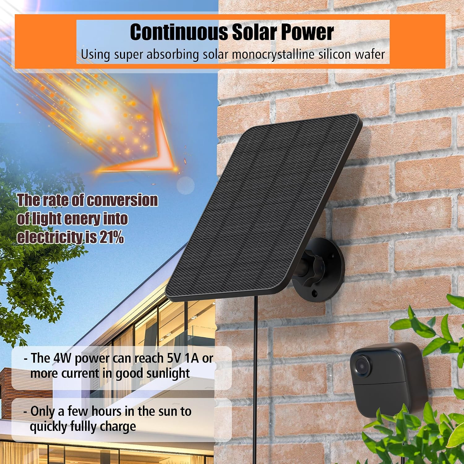 3 Pack Solar Panel for Blink Outdoor 2K+/4(4th Gen)/XT/XT2 and Outdoor(3rd Gen)