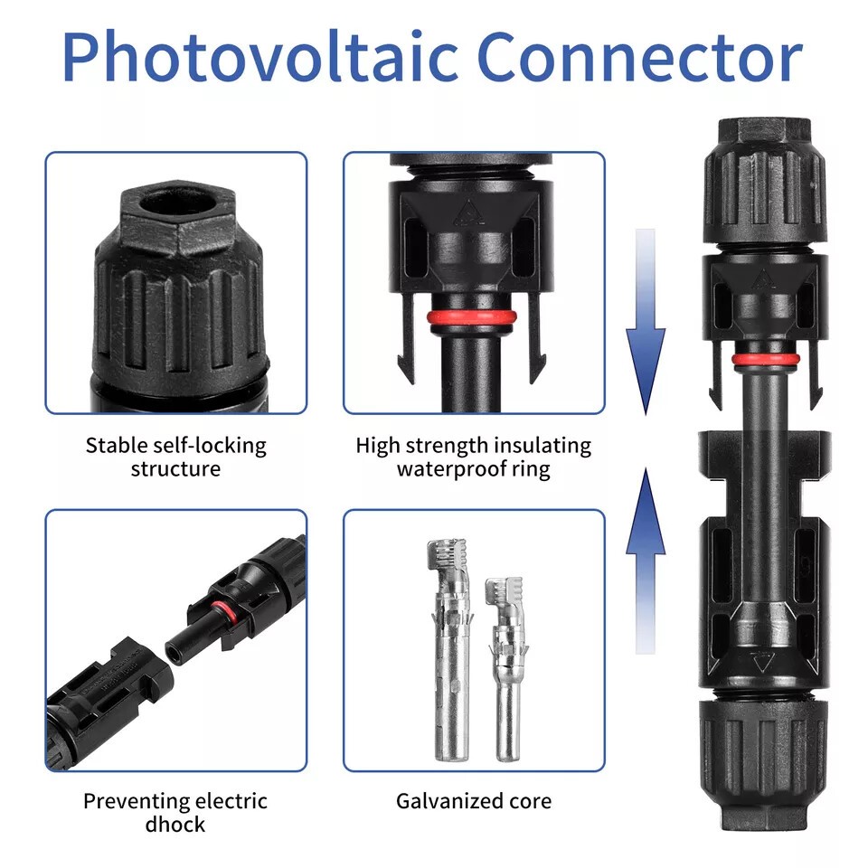 10 Pairs Male Female Solar M/F Wire Cable Connectors Waterproof for Solar Panel