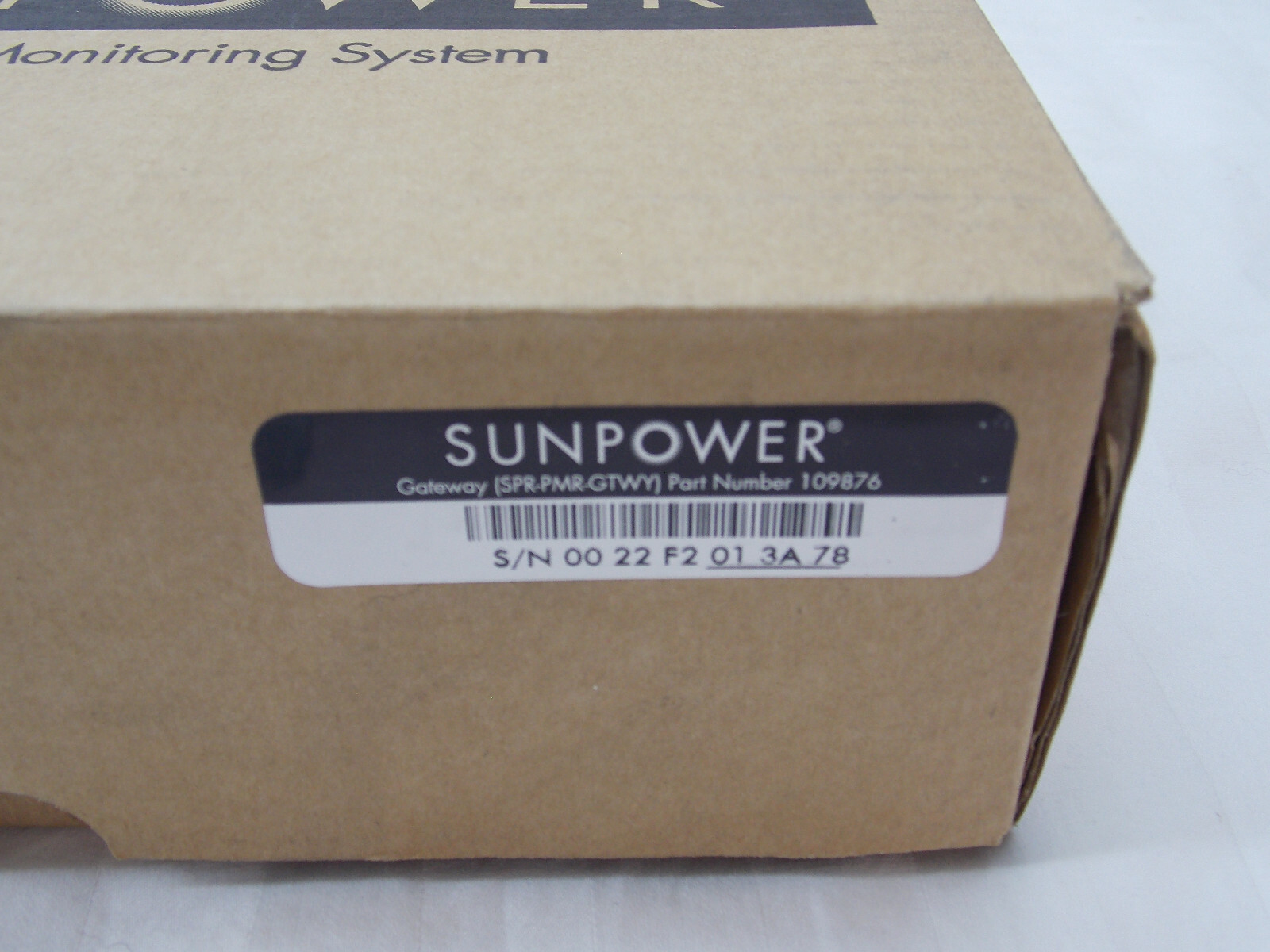 Sunpower Gateway 109876 (SPR-PMR-GTWY) Solar Energy Monitoring Unit
