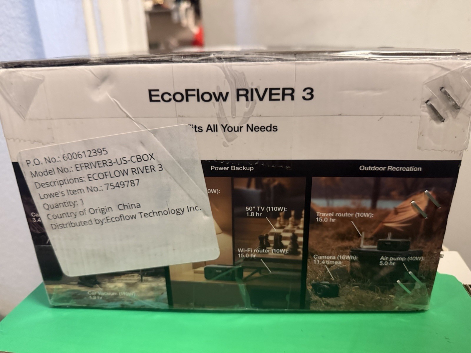 EcoFlow RIVER 3 Portable Power Station 300W 245Wh LiFePO4 Battery Generator