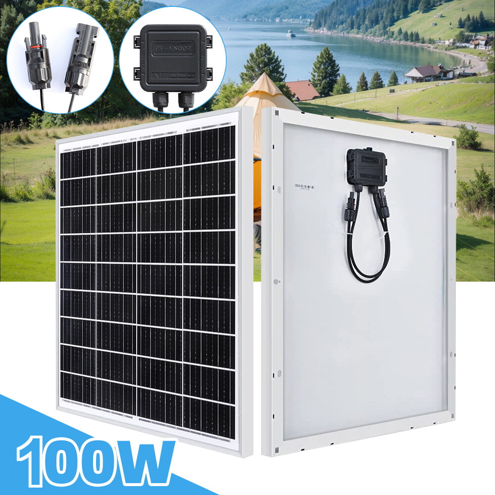 Single-sided 100W Watt 12V Solar Panel Mono HighEfficiency PV for Sunshed Roof