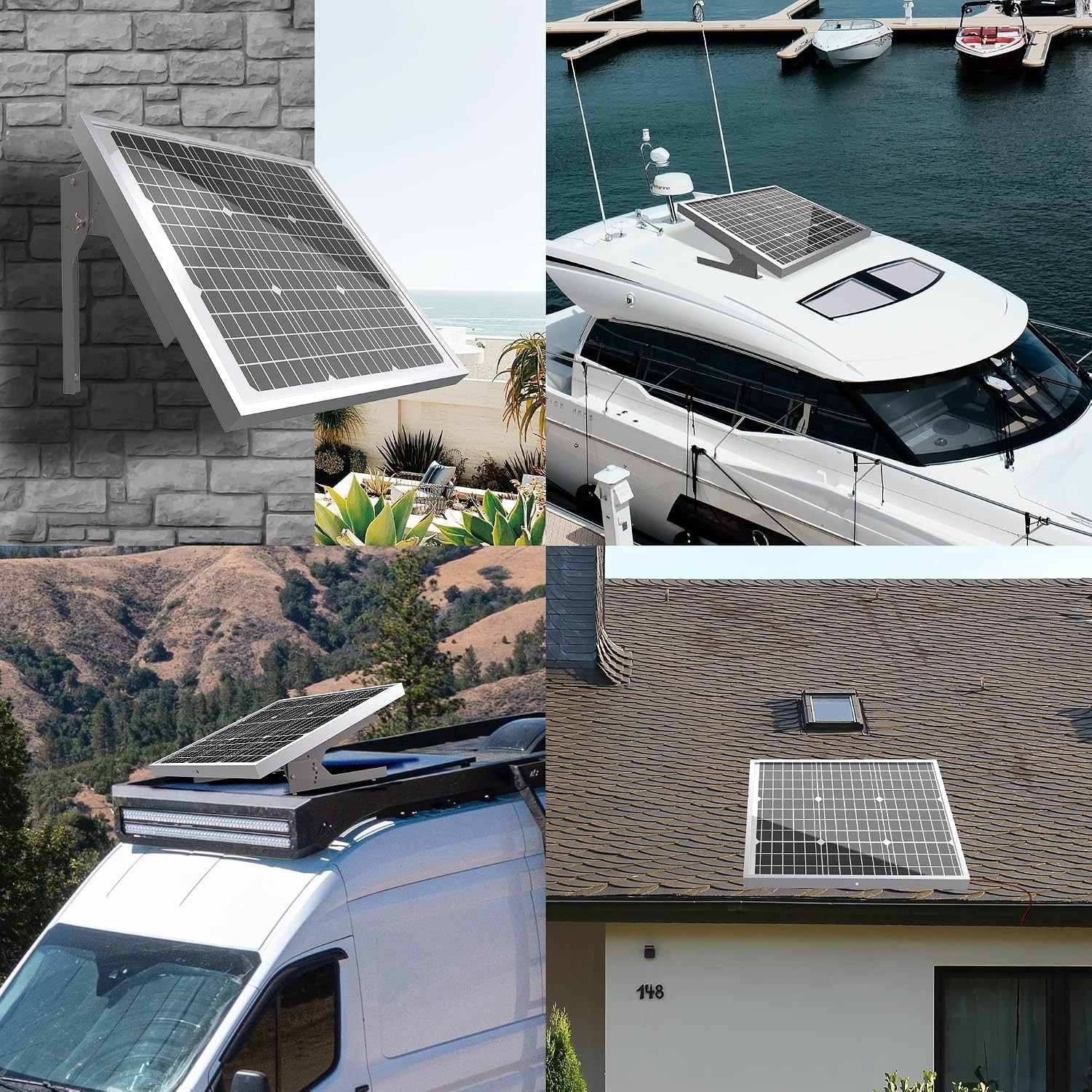 Versatile 50W Solar Panel with Waterproof Controller for Outdoor Adventures