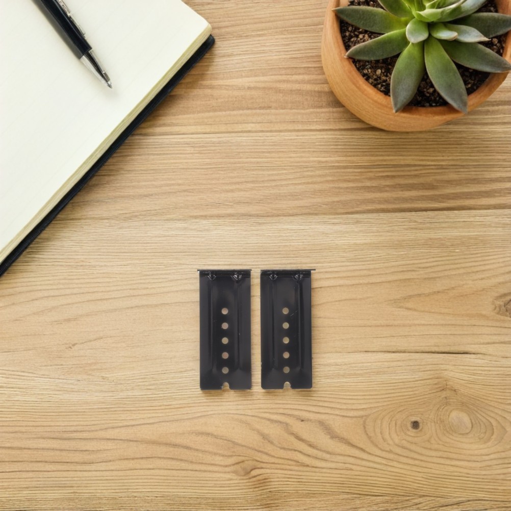 8Pcs Keyboard Tray Slide Brackets Alloy Durable Under Desk Keyboard Drawer Black