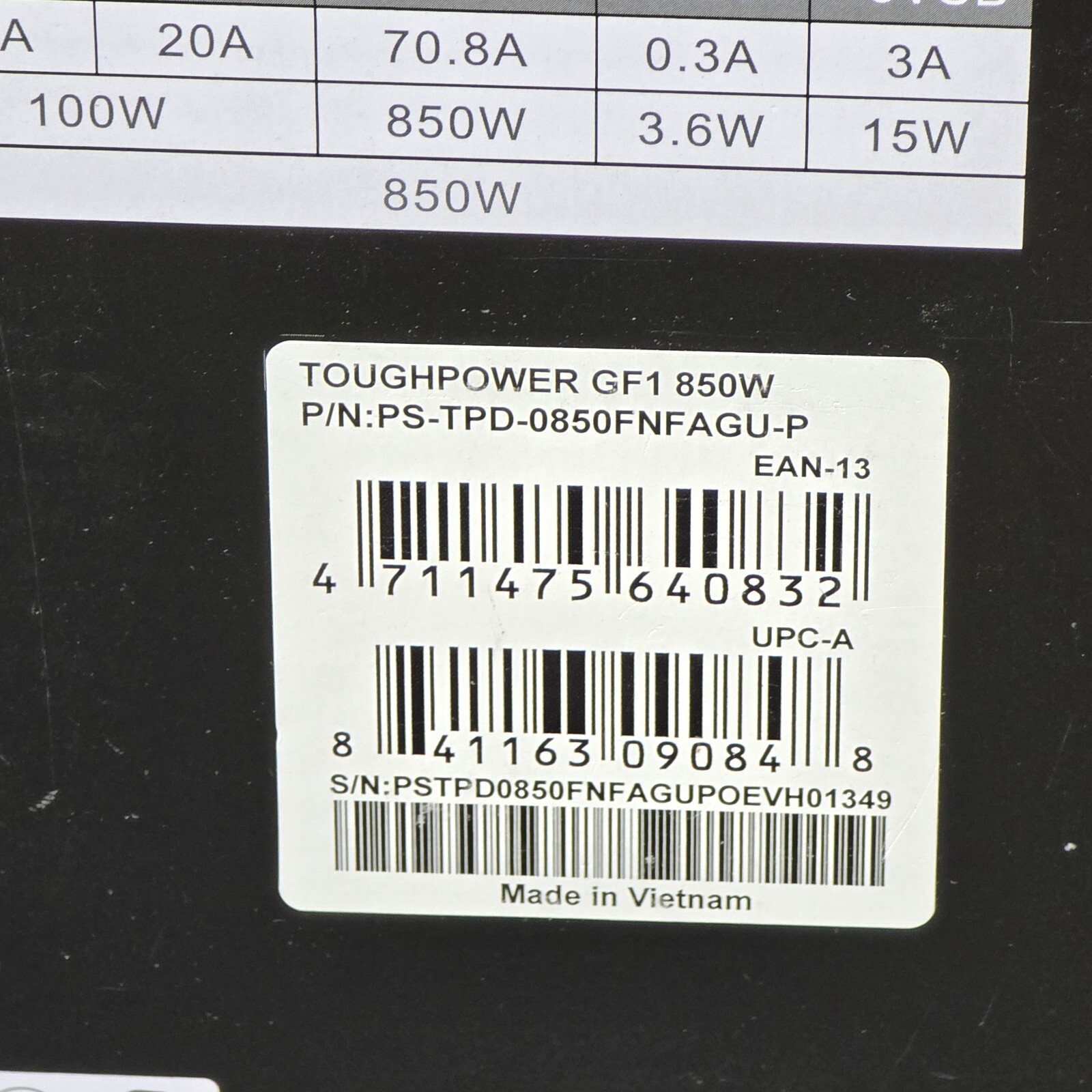 Toughpower GF1 850W 80+ SLI/ CrossFire Ready Ultra Quiet 140mm Hydraulic Bearing