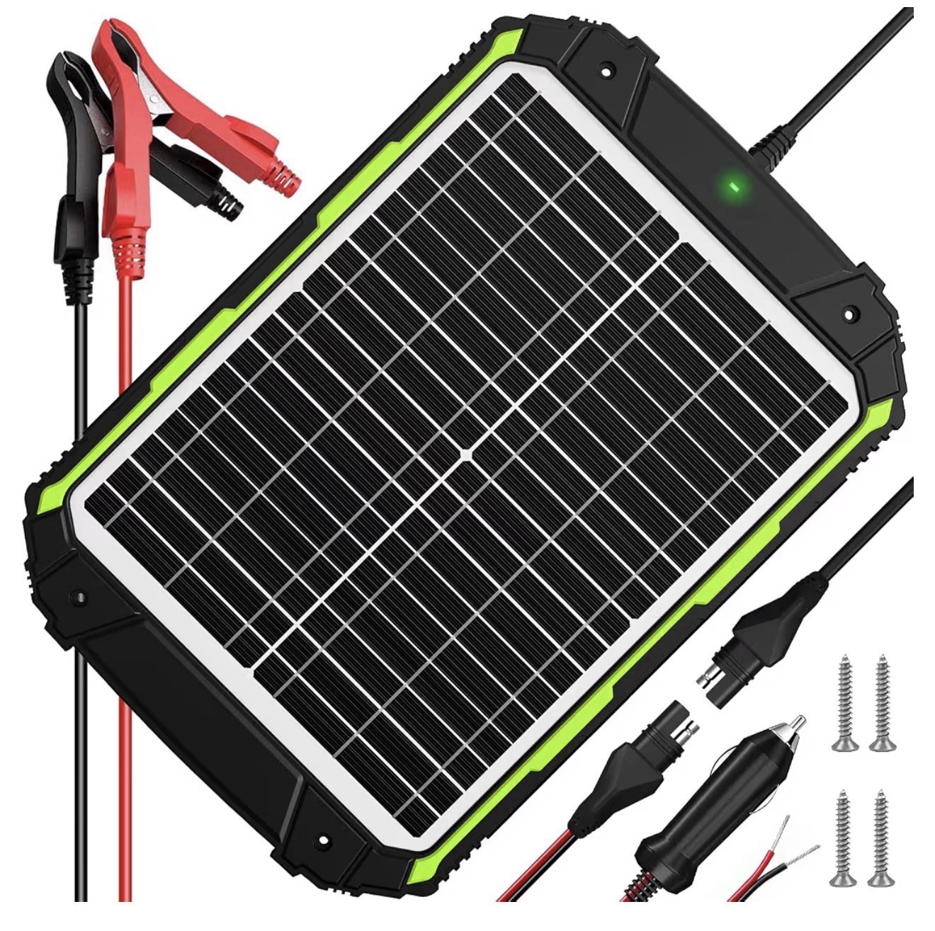 Sun Energise 20W 12V Solar Powered Battery Charger & Maintainer, Built-In Smart