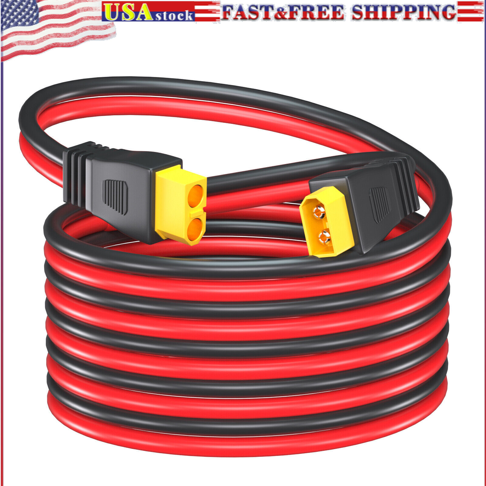 XT60 Male to Female Connector 12AWG 10ft Extension Cable for RC Battery