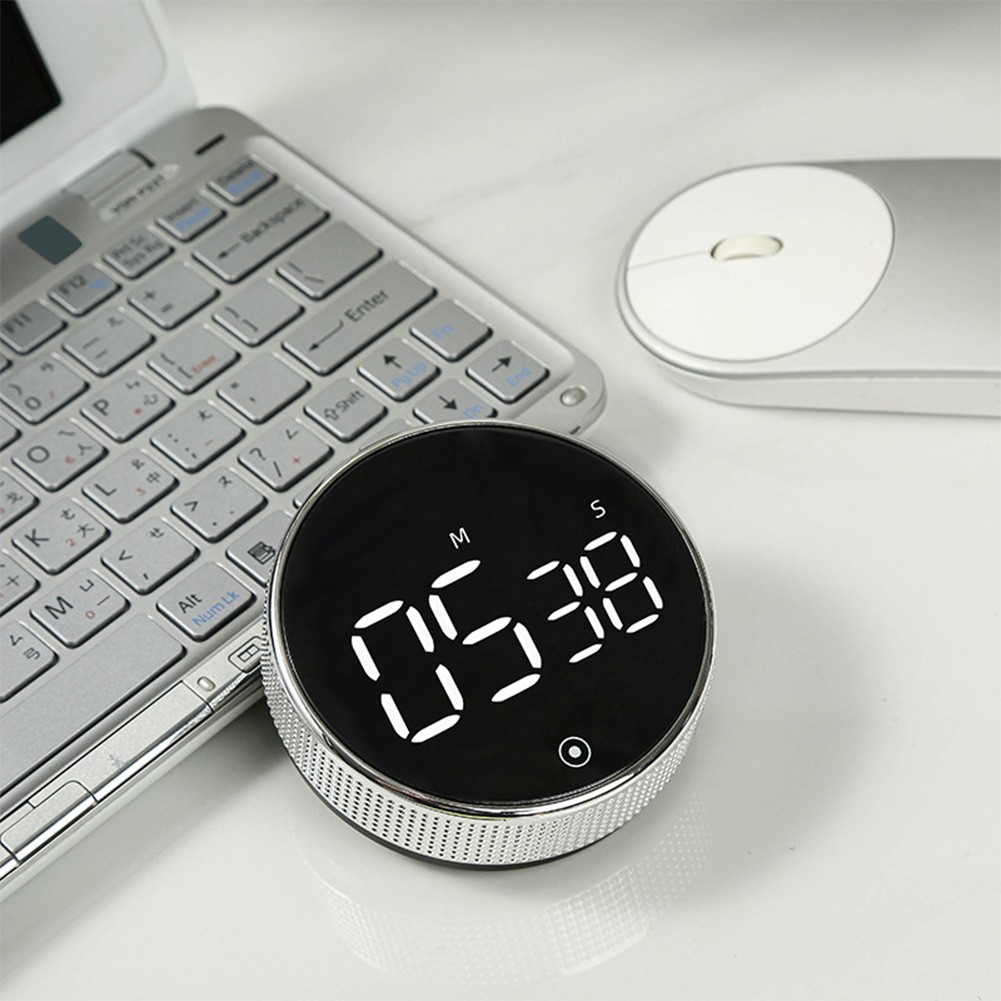 Rotary Kitchen Timer With Magnetic Design Large LED Display And Volume Control