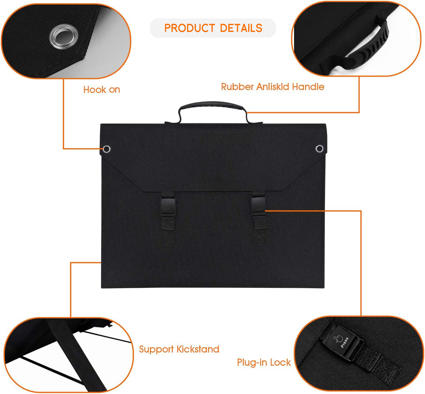 100W Foldable Portable Solar Panel For Power Station Camping RV Solar Generator