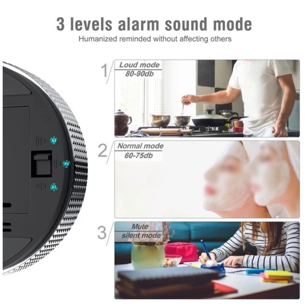 Rotary Kitchen Timer With Magnetic Design Large LED Display And Volume Control