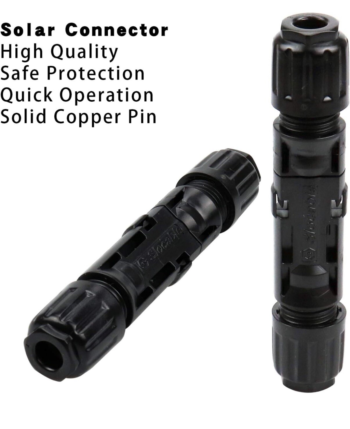 8pcs Solar Panel Connector 1500v 1000v Ip68 Waterproof 50a Pv Plug Tinned