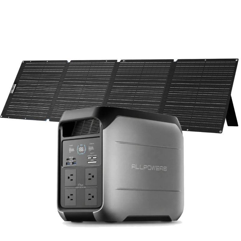 ALLPOWERS 1800W Portable Power Station Solar Generator + 200W Solar Panel Charge