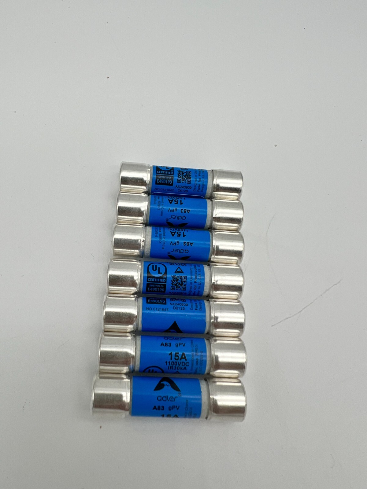 Fuse -Solar PV In-line fuse 1000v / 1100v 15A 10mm x 38mm UL listed
