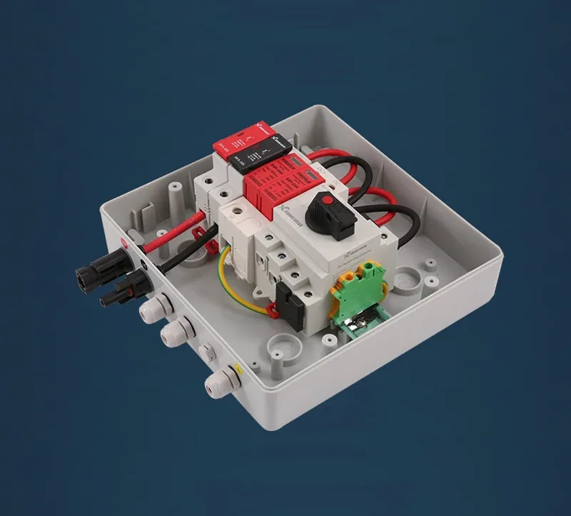 PV Combiner Box 1-in-1-out 1000V DC IP65 Waterproof Surge Lightning Protection