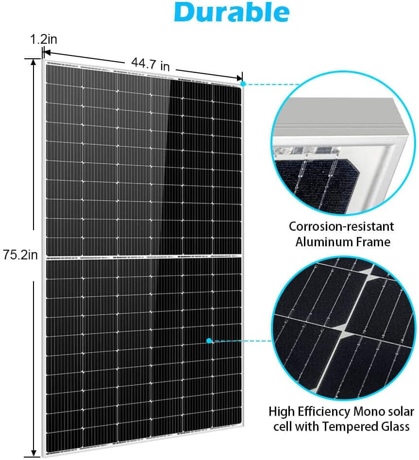 SUNGOLDPOWER 8PCS 450W Monocrystalline Solar Panels for RV, Yacht, and More