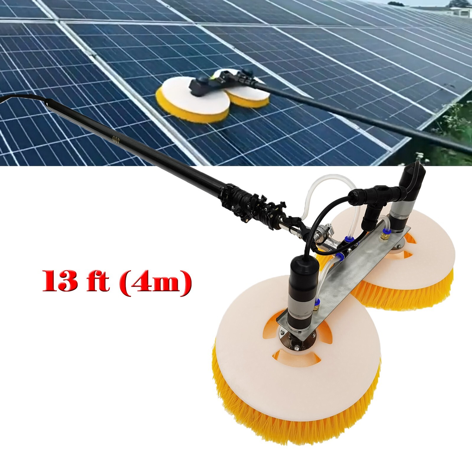 Double Head Electric Solar Photovoltaic Panel Cleaning Machine Multifunctional