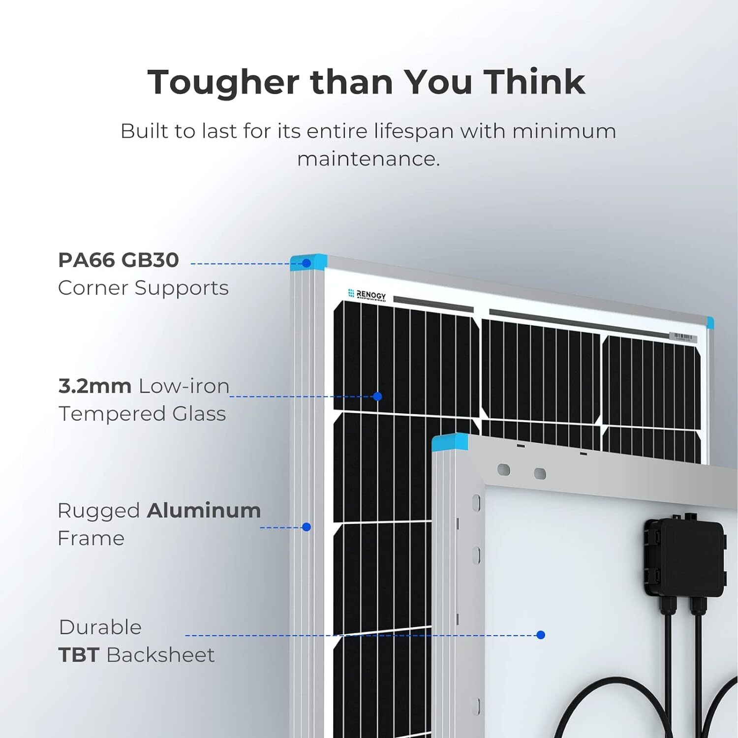 Solar Panel 100 Watt 12V High-Efficiency Monocrystalline PV Module Power Charger