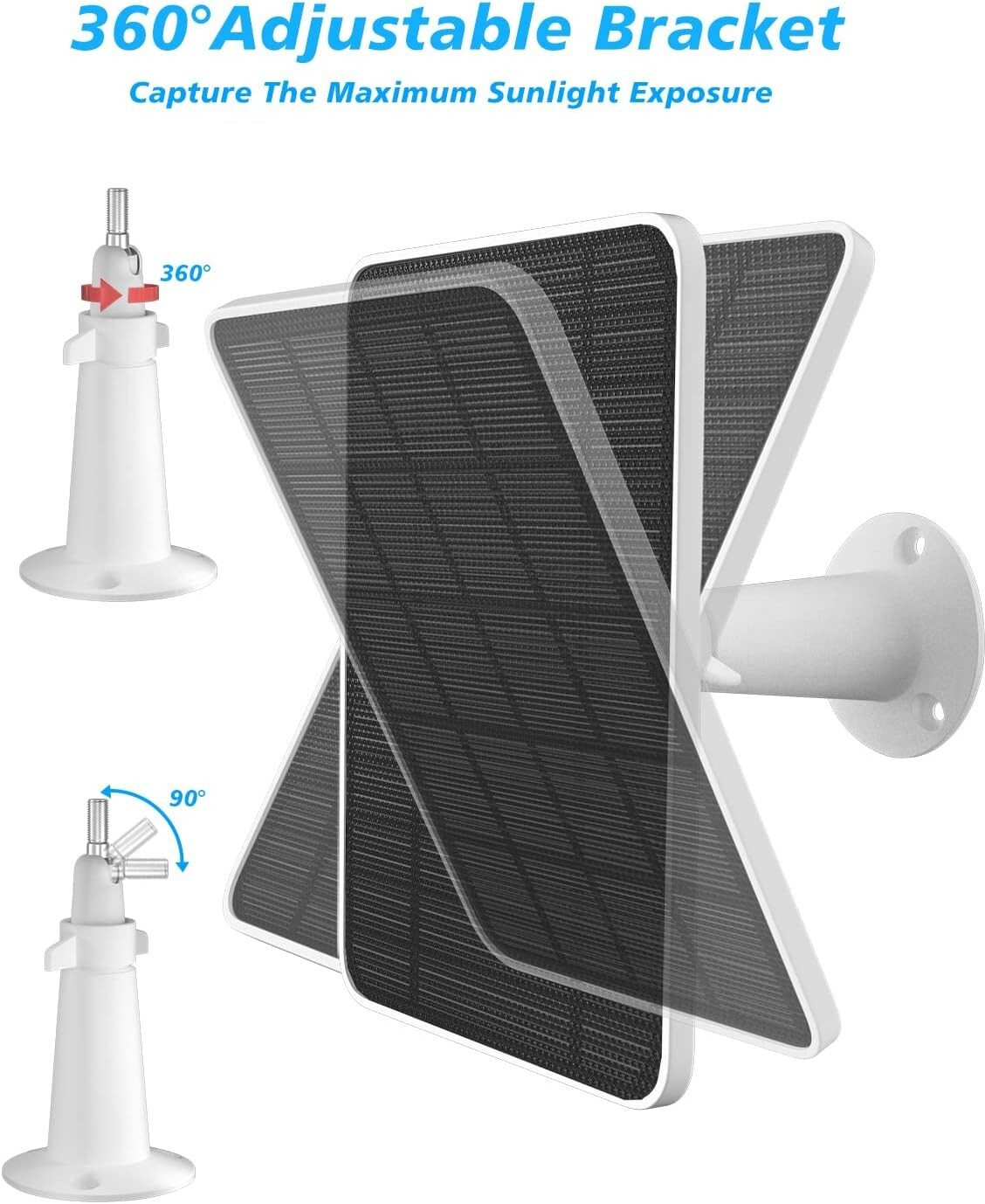 Durable Solar Charger for Arlo Ultra/Pro Series – 3-Pack with Magnetic Connector