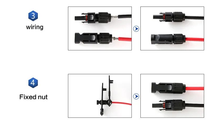50 Pairs PV Connector 1000V DC 30A Male Female for 2.5/4/6mm² For Solar Cable