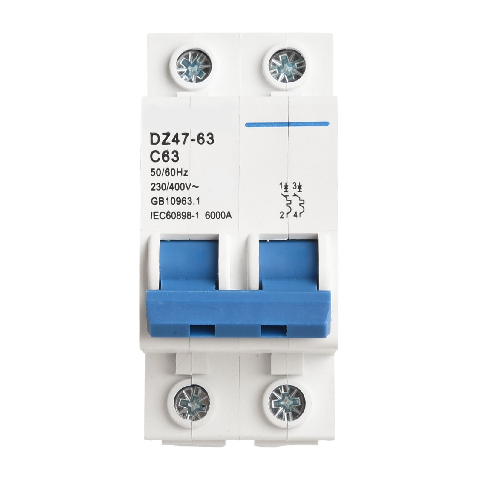 Circuit Breaker Air Switch Overcurrent Trip Type-C 16A/20A/32A/63A 2 P 220V