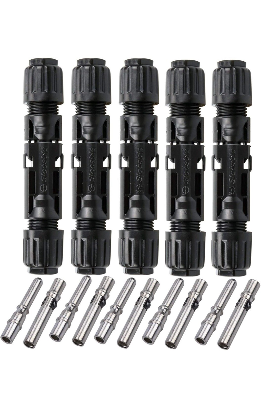 8pcs Solar Panel Connector 1500v 1000v Ip68 Waterproof 50a Pv Plug Tinned