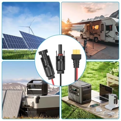 Solar Panel Connector to XT60 Connector Cable 16.4FT 14AWG Solar Connector to