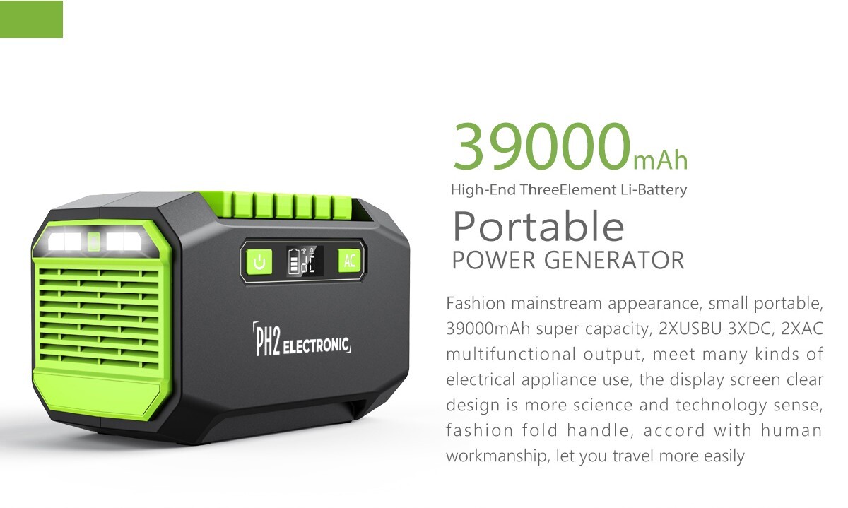 200W Portable Power Station 39000mAh / 3.7V / 145Wh Solar System Generator
