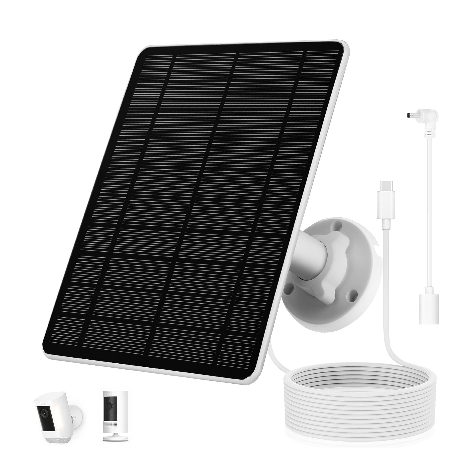 Solar Panel for Ring Camera, Compatible with Spotlight Cam/Pro/Plus Battery,